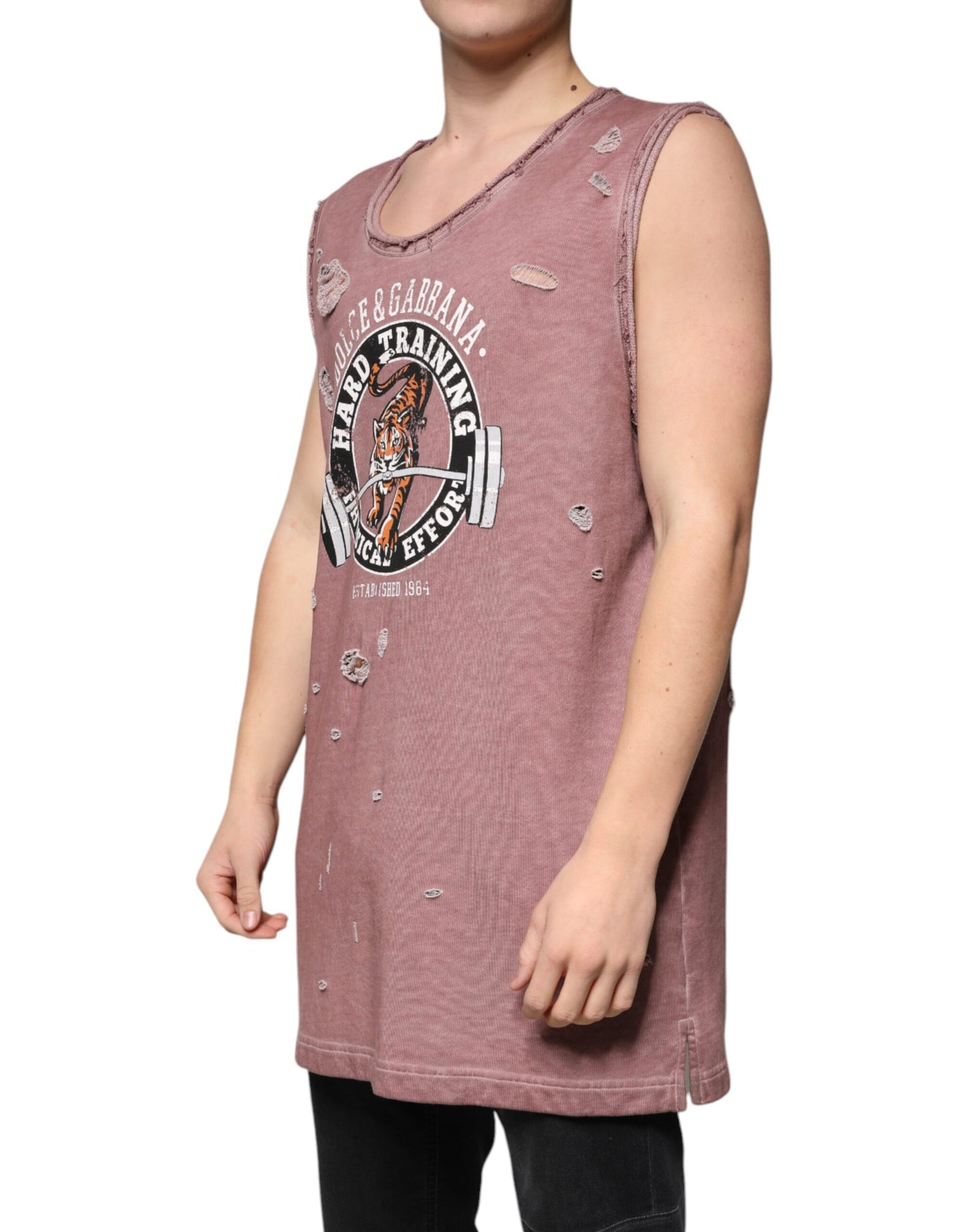 Dolce &amp; Gabbana Brun Bomull Rundhalsad Ärmlös T-shirt