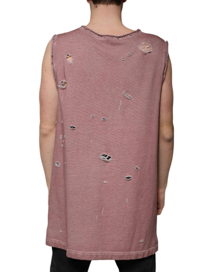 Dolce &amp; Gabbana Brun Bomull Rundhalsad Ärmlös T-shirt