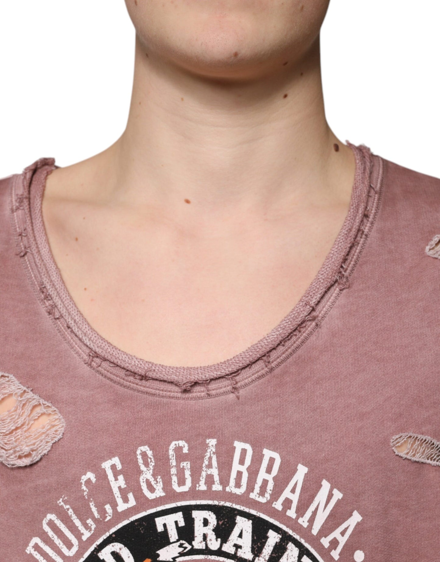 Dolce &amp; Gabbana Brun Bomull Rundhalsad Ärmlös T-shirt