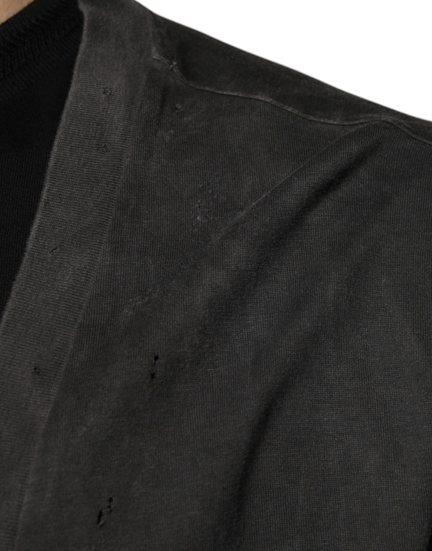 Dolce &amp; Gabbana svart bomulls-t-shirt med rund hals och korta ärmar