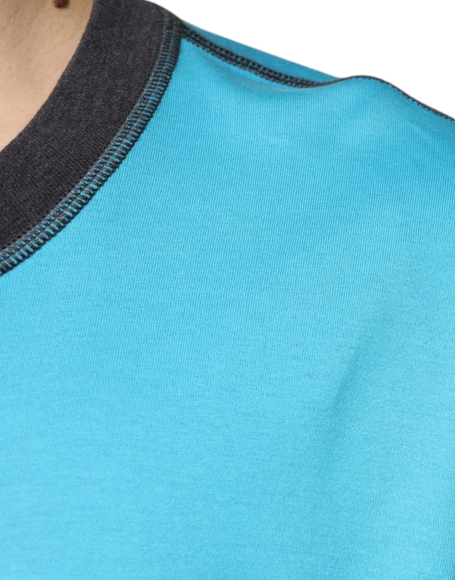 Dolce &amp; Gabbana Blå Logotyp Rundringad Kortärmad T-shirt