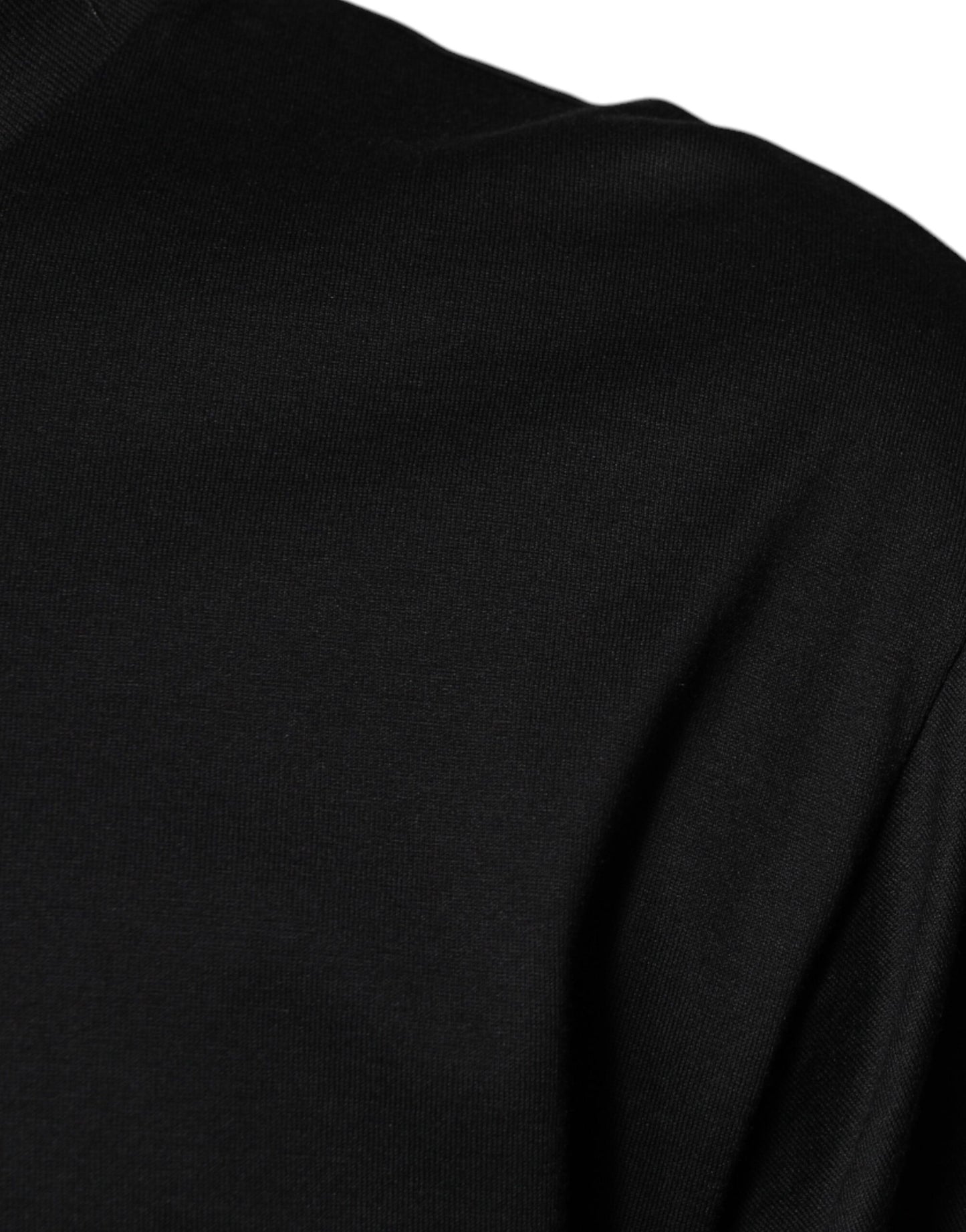 Dolce &amp; Gabbana svart bomulls-t-shirt med rund hals och korta ärmar