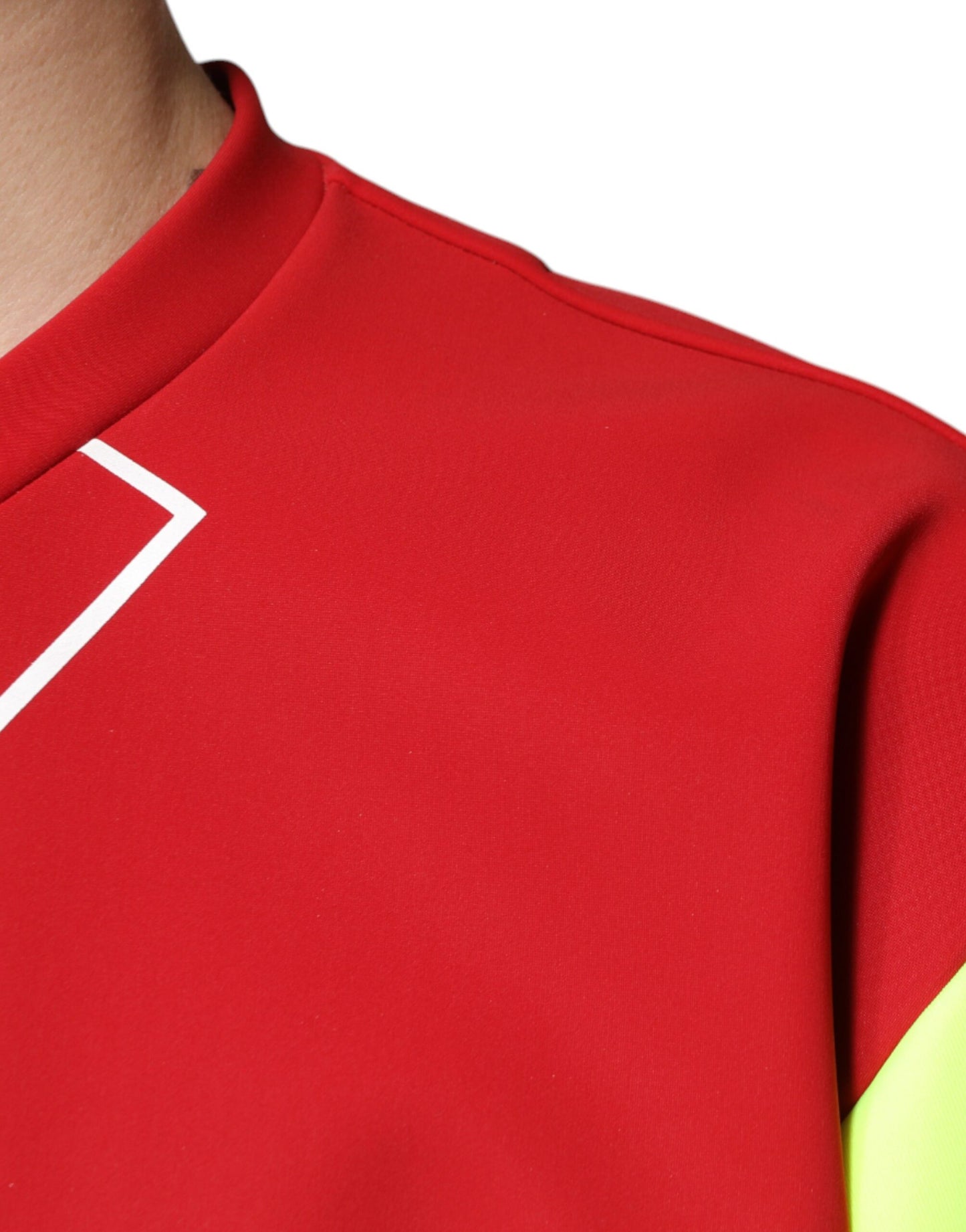 Dolce &amp; Gabbana Multifärgad Logotyp Bomull Herr T-shirt med Rund Hals
