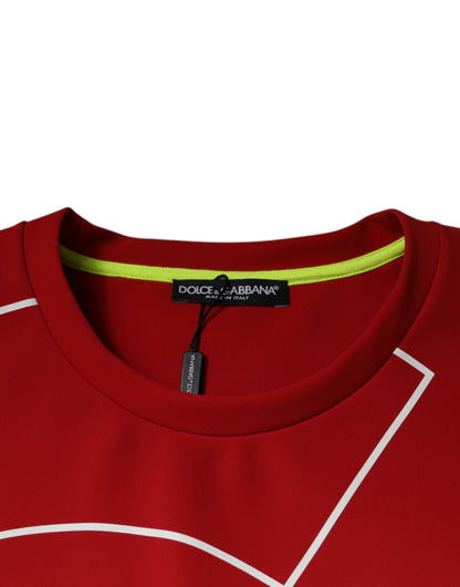 Dolce &amp; Gabbana Multifärgad Logotyp Bomull Herr T-shirt med Rund Hals