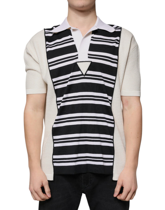Dolce &amp; Gabbana Flerfärgad Randig Krage Polo T-shirt