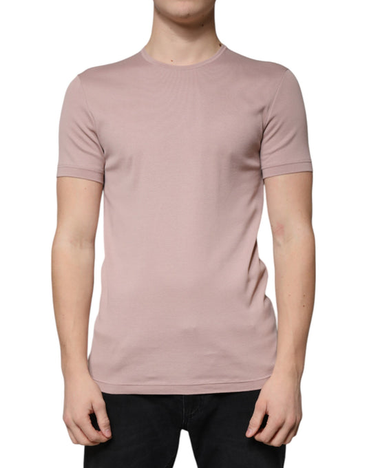 Dolce &amp; Gabbana Brun Bomull Kortärmad Rund Halsad T-shirt