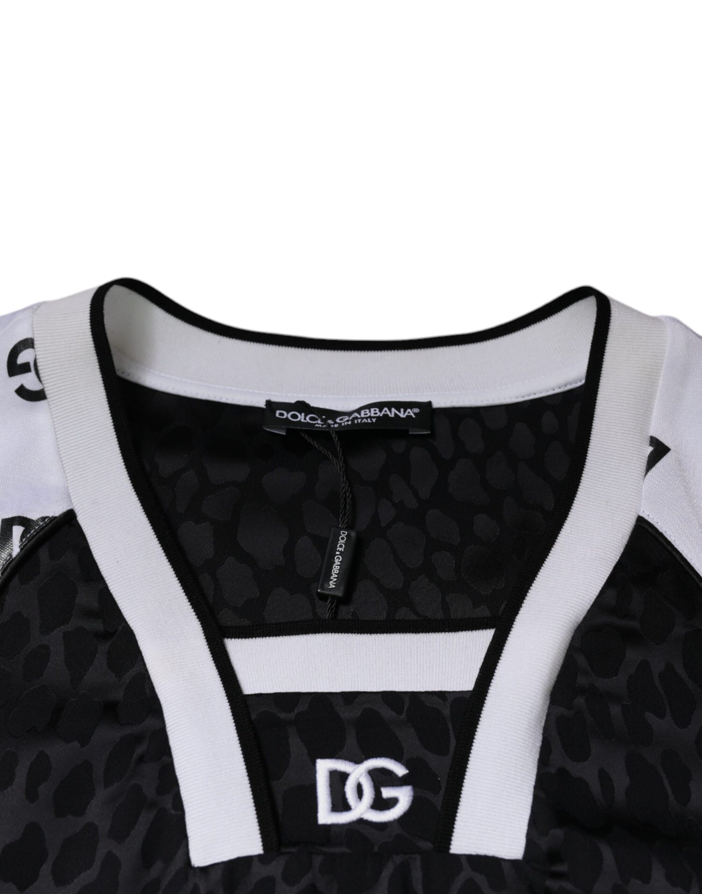 Dolce &amp; Gabbana Svartvit Logo Herr Kortärmad T-shirt