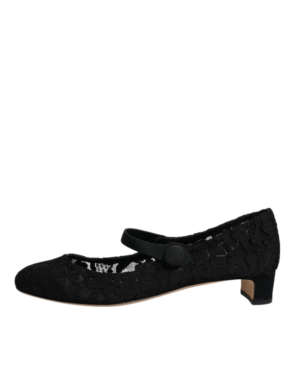 Svarta Mary Jane Taormina Pumps i spets