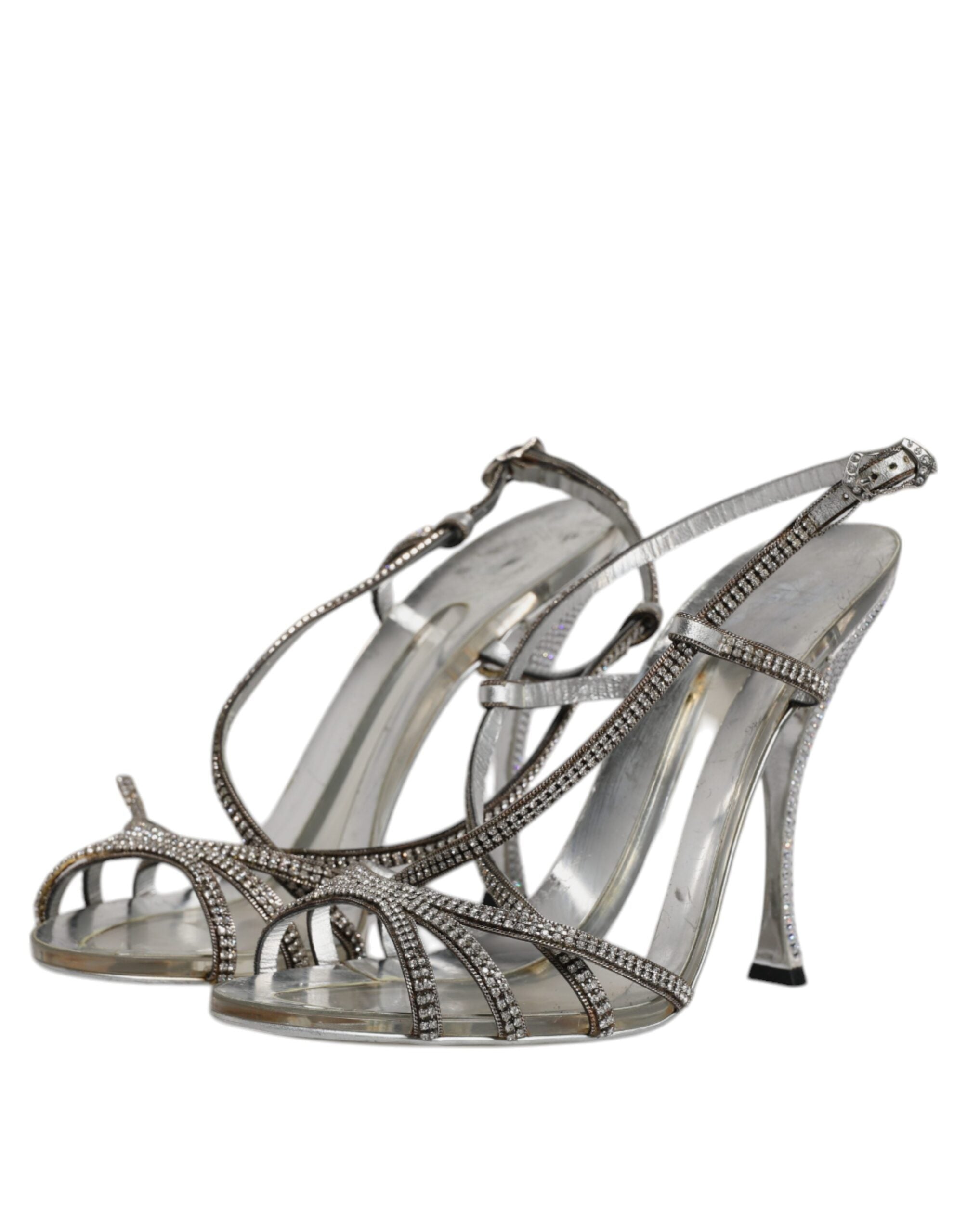 Sølvfargede Krystall Slingback KEIRA Sandaler Sko