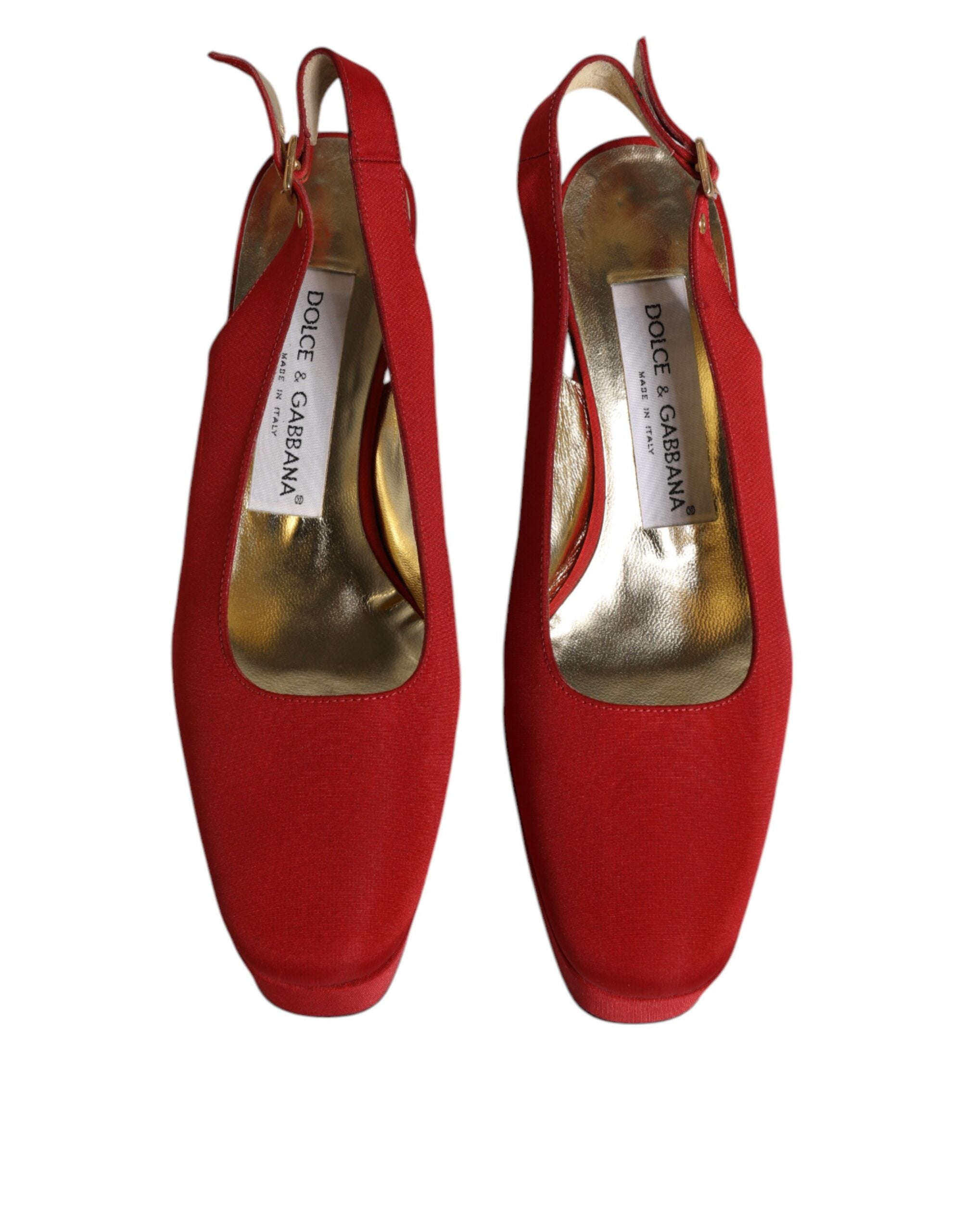 Röda Platå Slingback Klackar Sandaler Skor