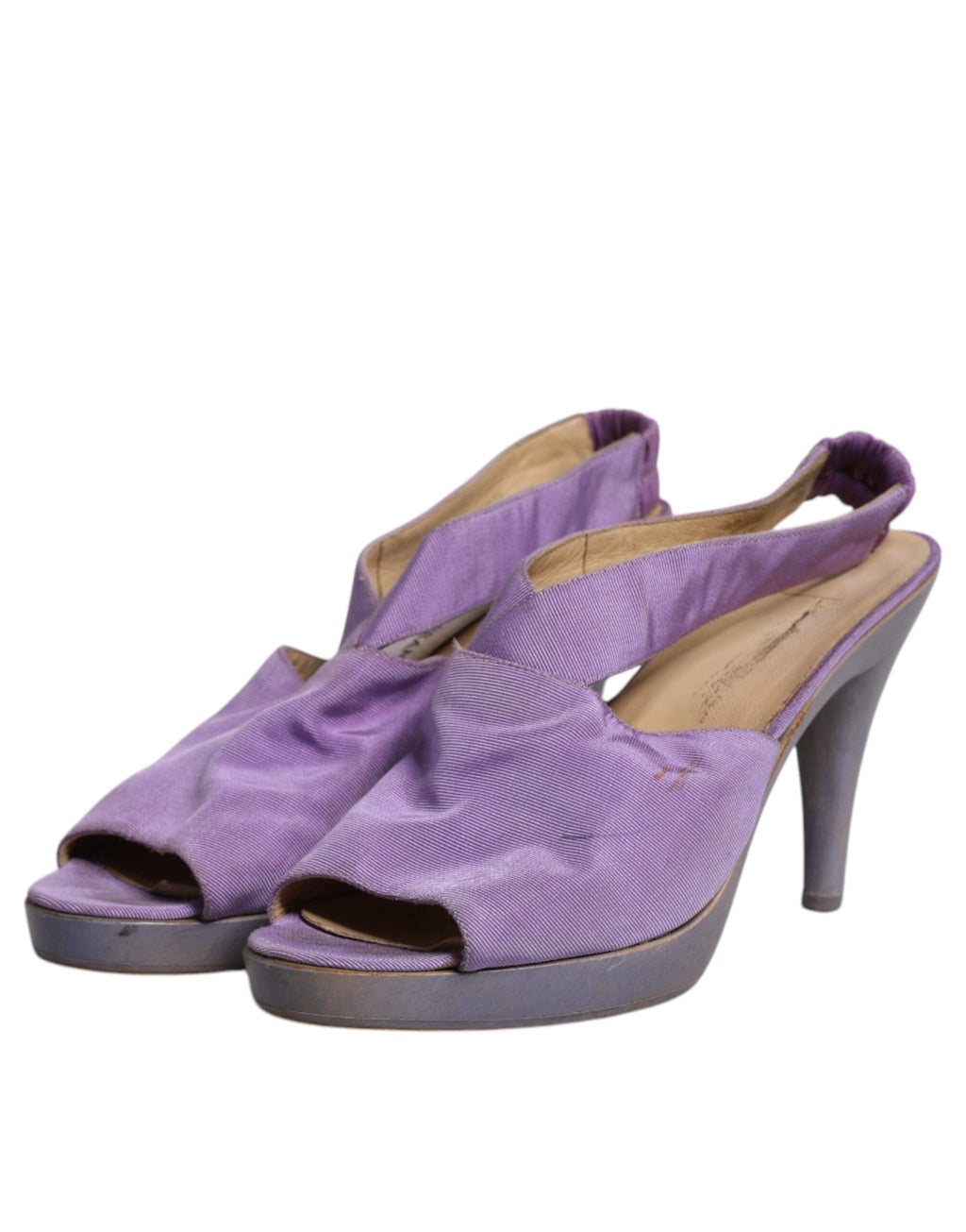 Lila Platå Slingback Klackar Sandaler Skor