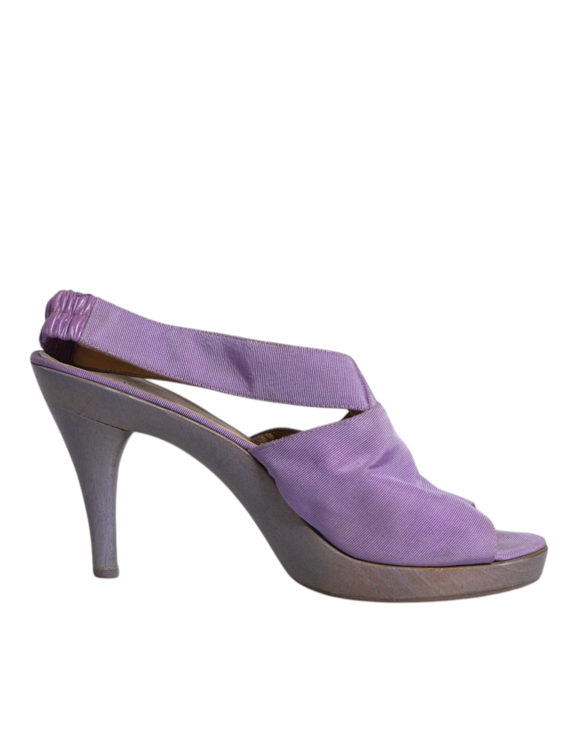 Lila Platå Slingback Klackar Sandaler Skor