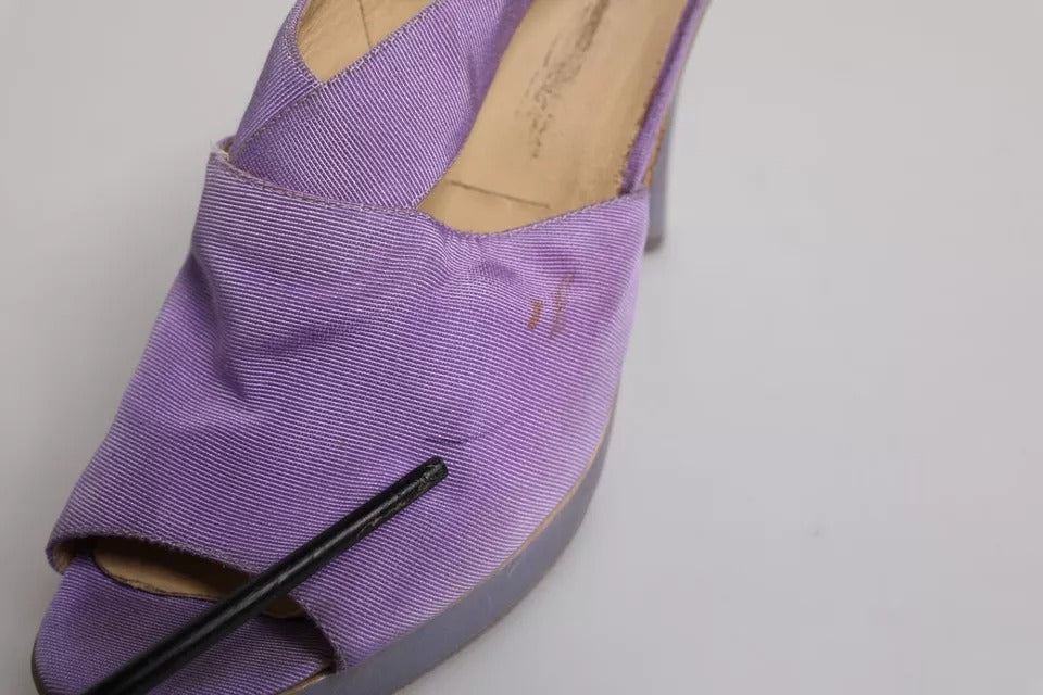 Lila Platå Slingback Klackar Sandaler Skor