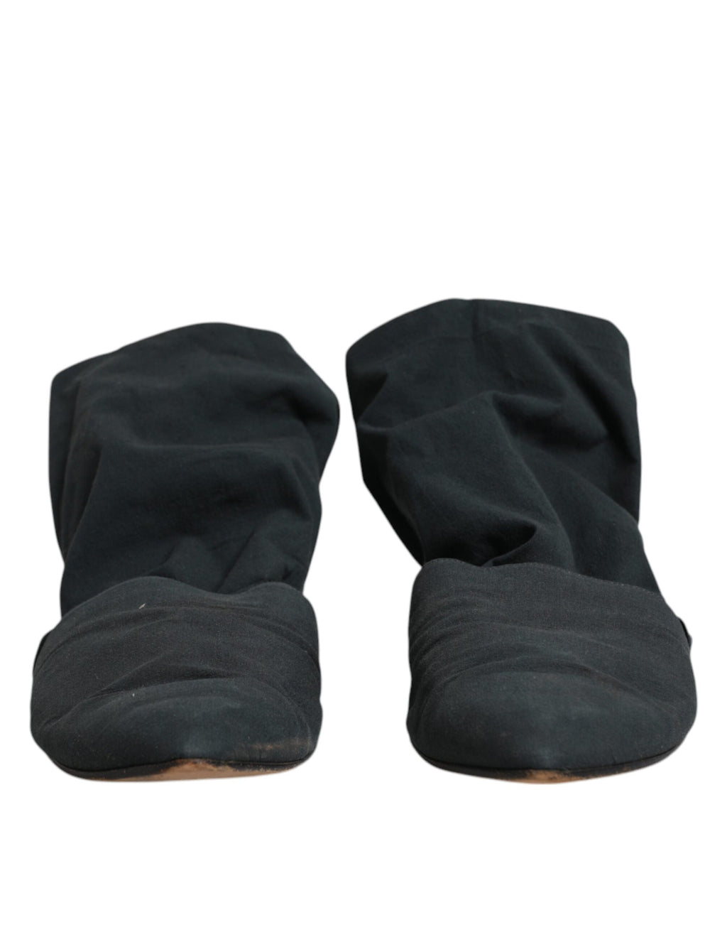Gröna ankelstövlar i bomull med sockmönster