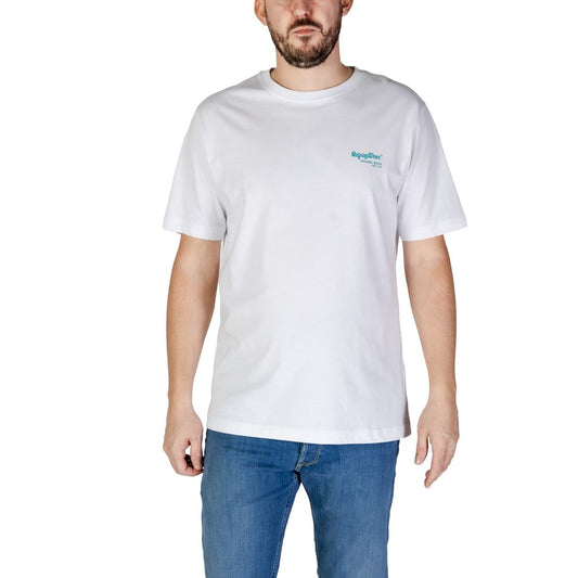 Vit bomulls-T-shirt