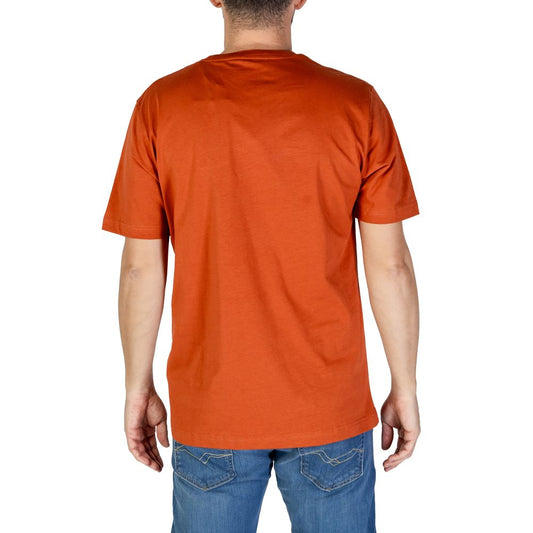 Röd bomulls-T-shirt