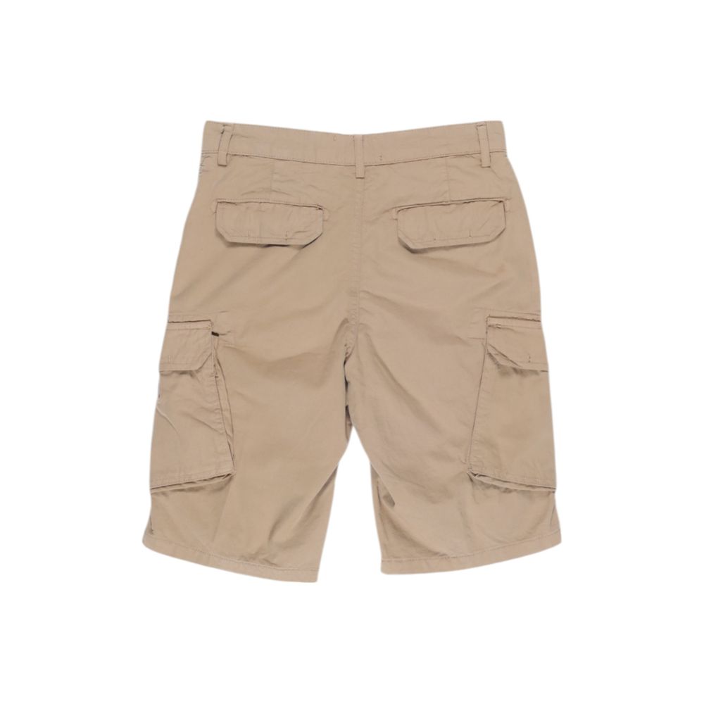 Beige bomullsbermuda