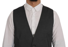 Dolce & Gabbana Gray STAFF Cotton Rayon Vest