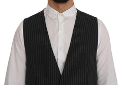 Dolce & Gabbana Gray Wool Stretch Vest
