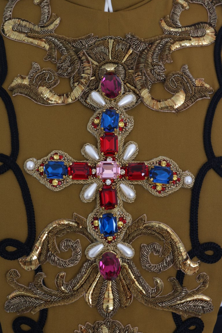 Dolce &amp; Gabbana Gul Krystallkorsvestjakke