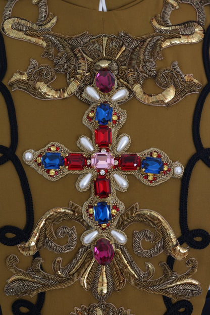 Dolce &amp; Gabbana Gul Krystallkorsvestjakke