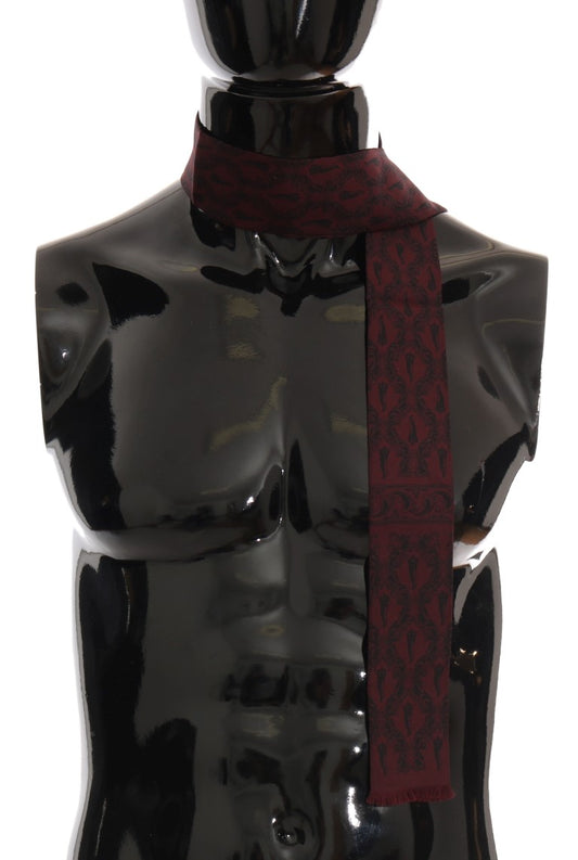 Dolce &amp; Gabbana Bordeaux sidenkrona chili-halsduk