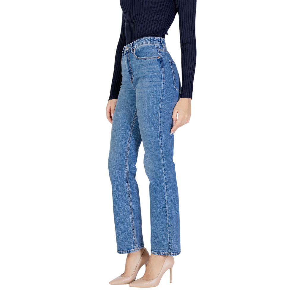 Lyseblå bomullsmomjeans