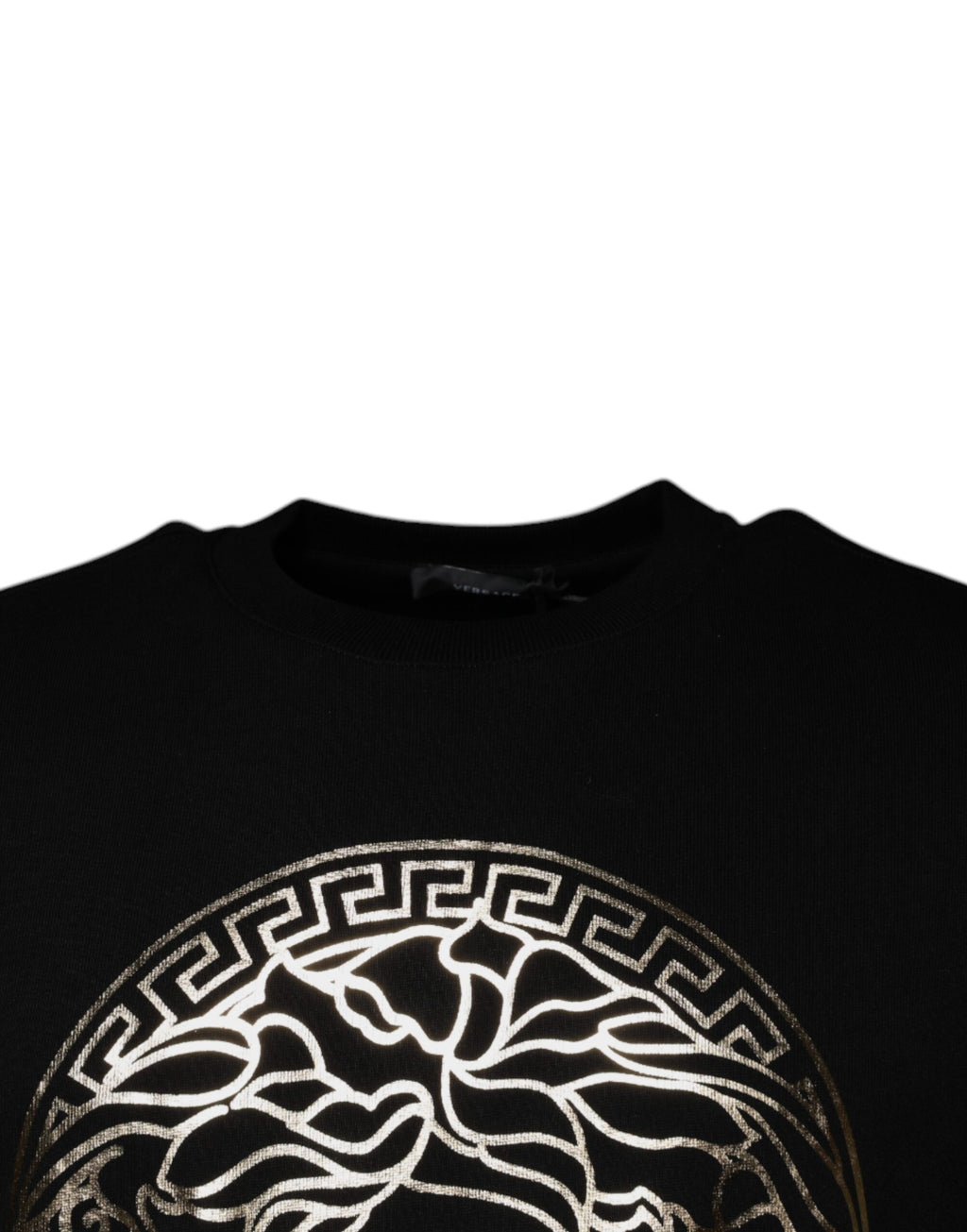 Svart Medusa Fleece Herr Rund Halsad Tröja
