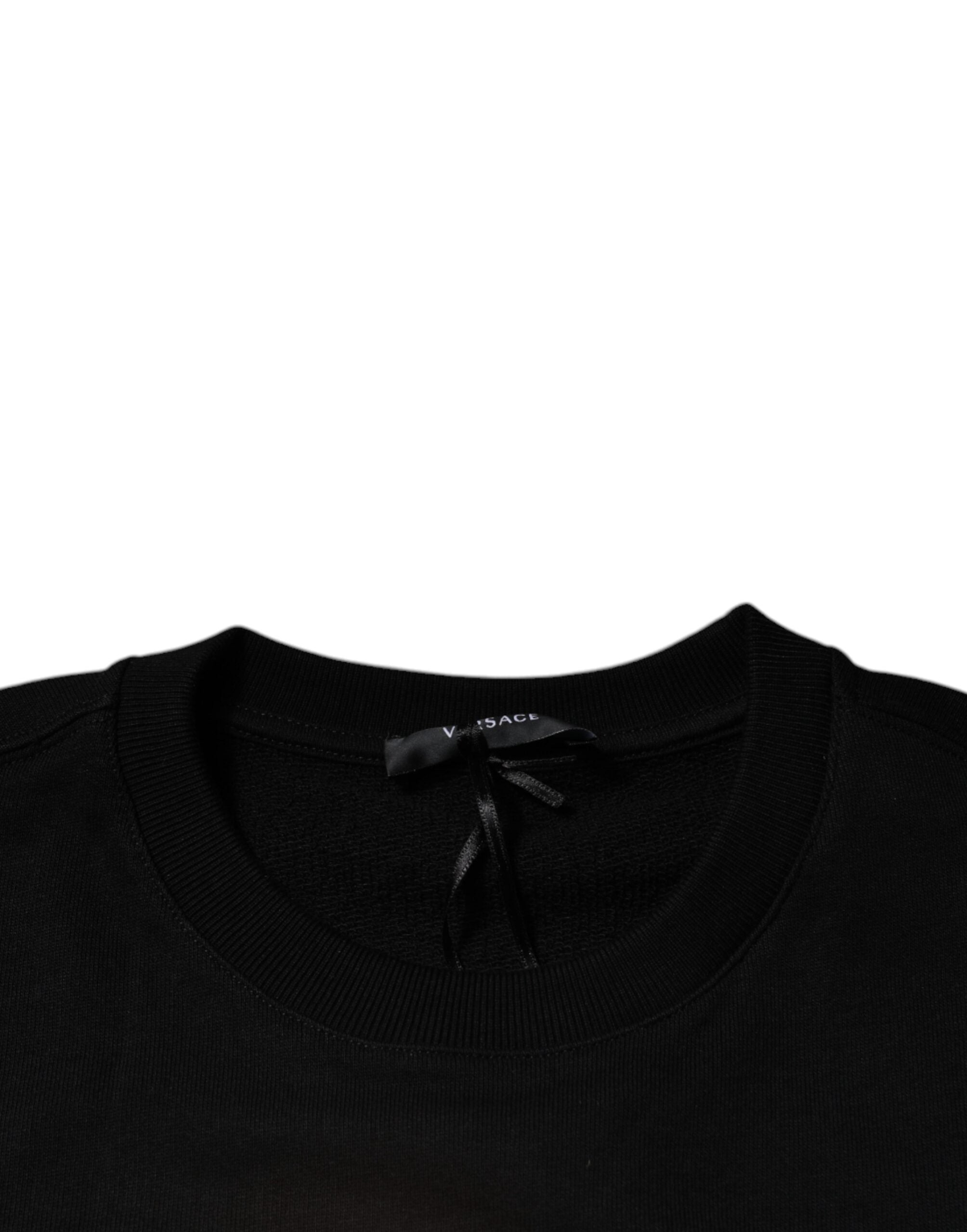Svart Medusa Fleece Herre Genser med rund hals