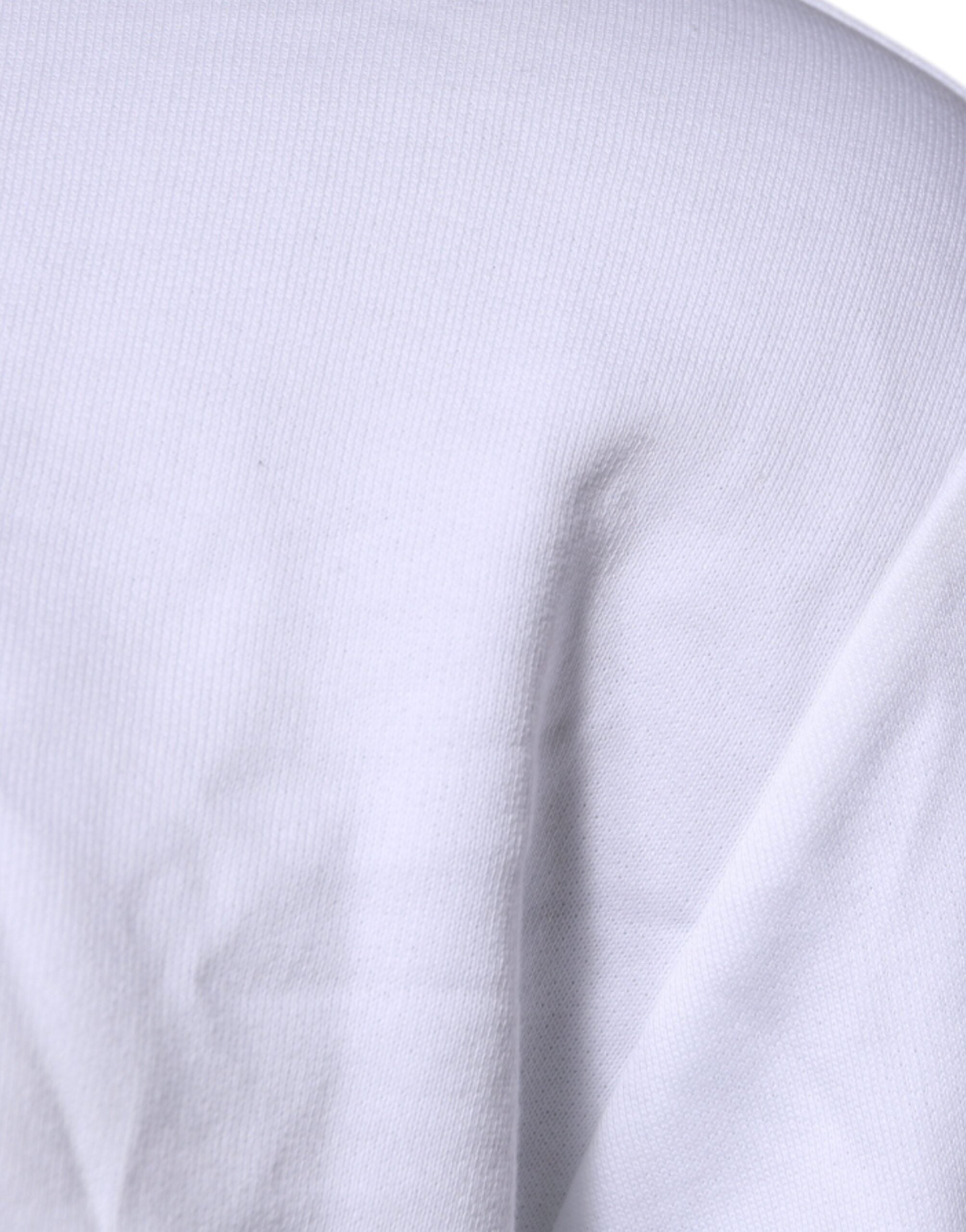 Hvit Medusa-broderi genser med rund hals