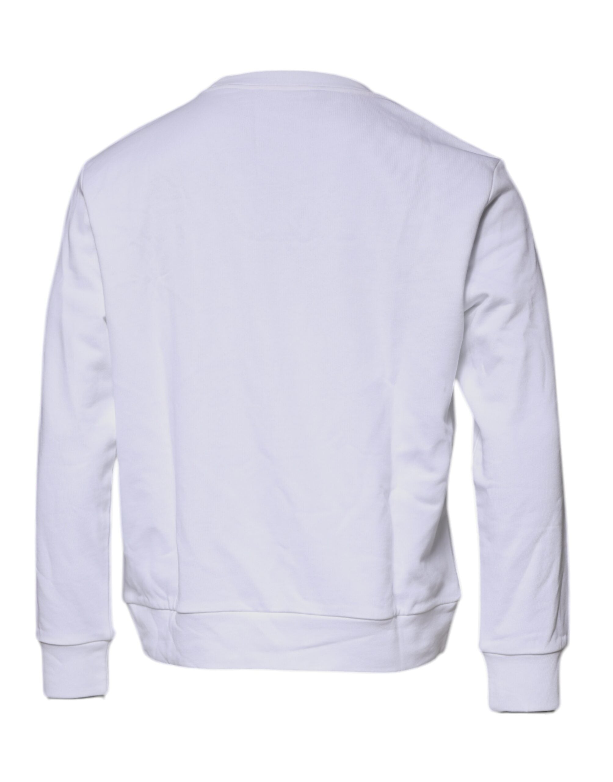 Hvit Medusa-broderi genser med rund hals