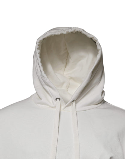 Dolce &amp; Gabbana Vit Logotyp Hoodie Herrtröja Tröja
