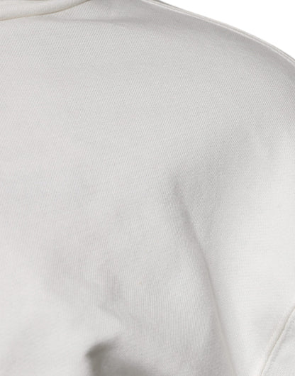 Dolce &amp; Gabbana Vit Logotyp Hoodie Herrtröja Tröja