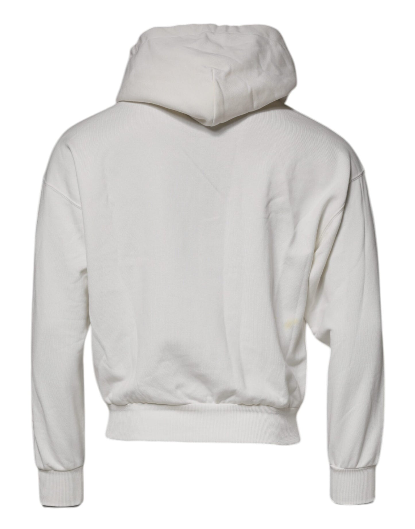 Dolce &amp; Gabbana Vit Logotyp Hoodie Herrtröja Tröja