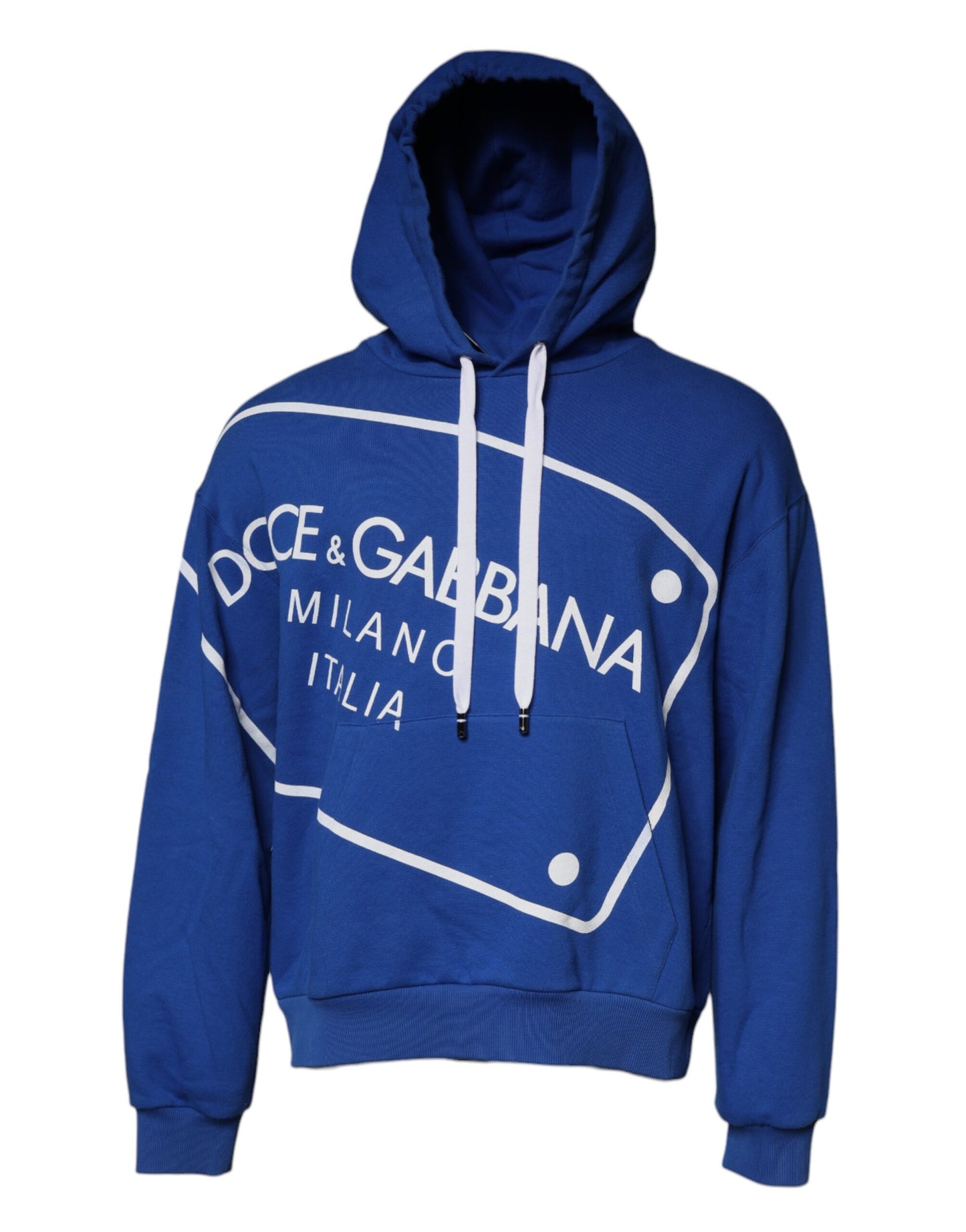 Dolce &amp; Gabbana Blå Logotyptryckt Huvtröja
