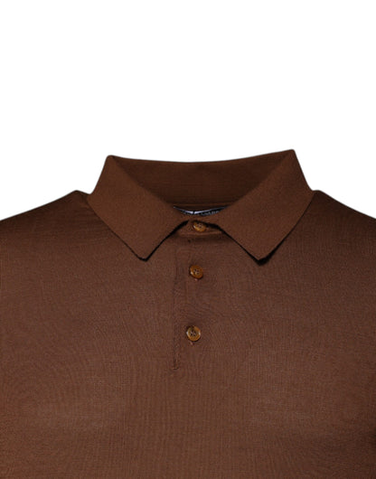 Dolce &amp; Gabbana Brun Kashmirknäppt Herrtröja