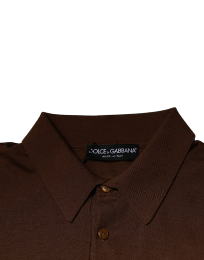 Dolce &amp; Gabbana Brun Kashmirknäppt Herrtröja