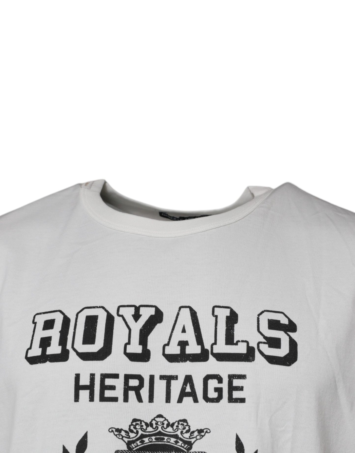 Dolce &amp; Gabbana Vit Royals Heritage Bomullst-t-shirt