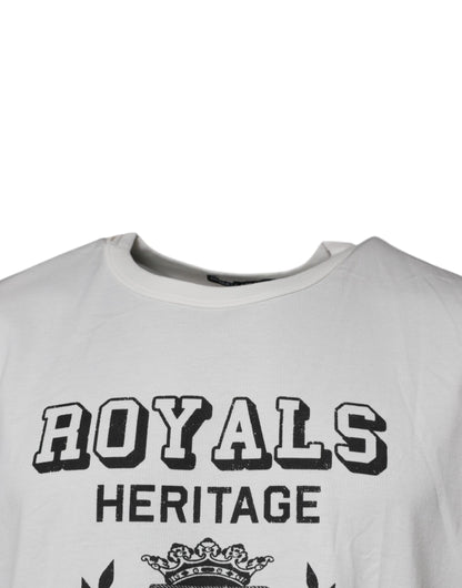 Dolce &amp; Gabbana Vit Royals Heritage Bomullst-t-shirt
