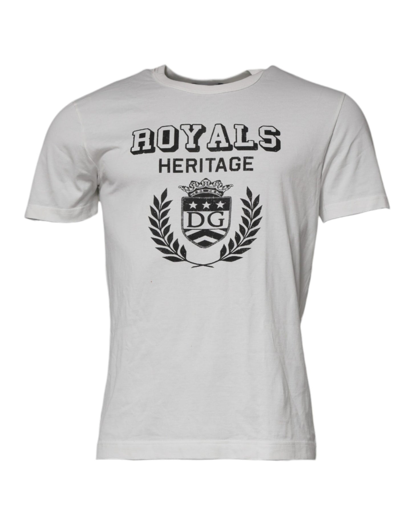 Dolce &amp; Gabbana Vit Royals Heritage Bomullst-t-shirt
