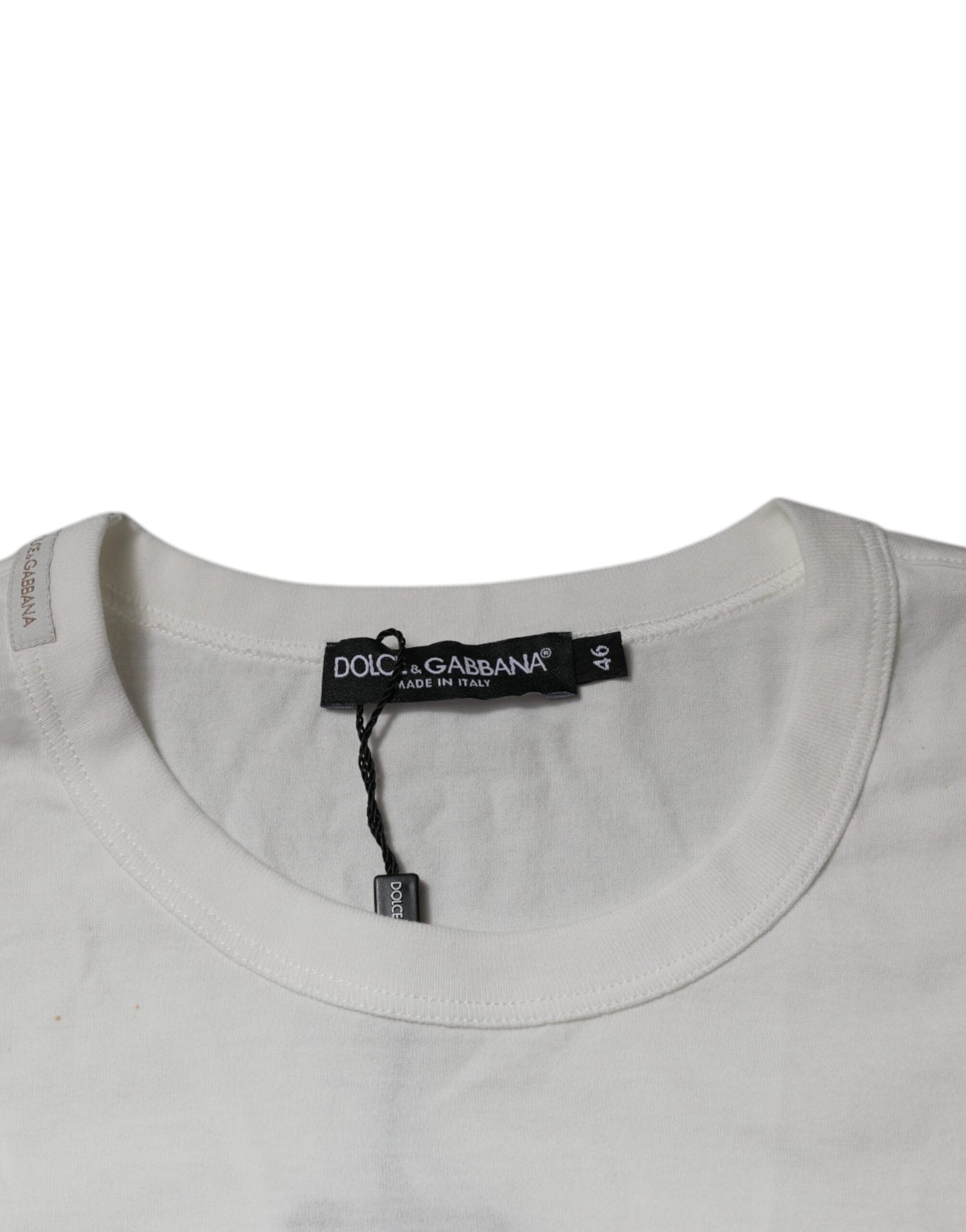 Dolce &amp; Gabbana Vit Royals Heritage Bomullst-t-shirt