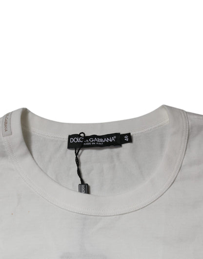 Dolce &amp; Gabbana Vit Royals Heritage Bomullst-t-shirt