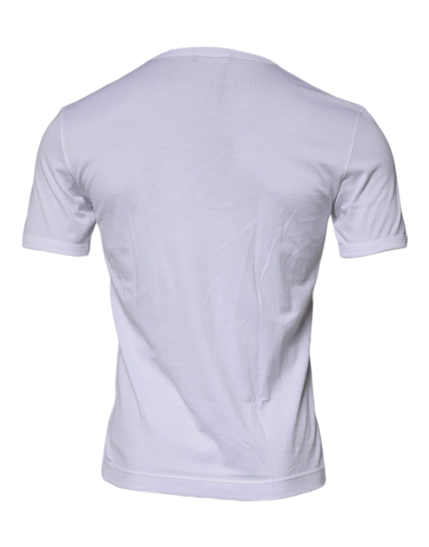 Dolce &amp; Gabbana Vit Panda King Bomulls-T-shirt med Rund Hals