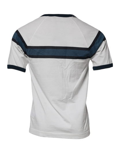 Dolce &amp; Gabbana Vit DG Crown Bomull Rund Hals T-shirt