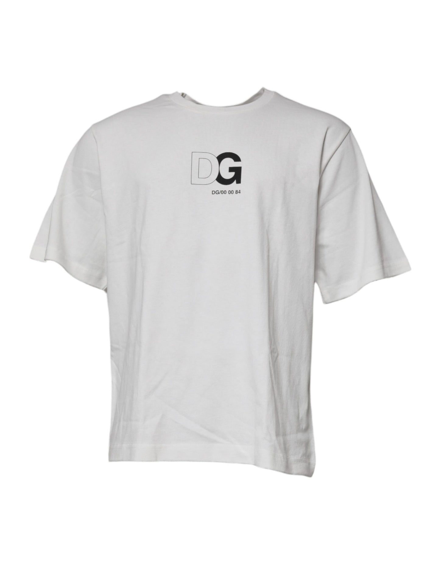 Dolce &amp; Gabbana Vit DG Logo Rundringad Kortärmad T-shirt