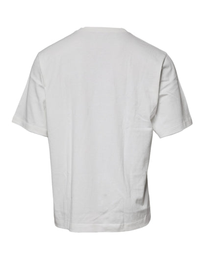 Dolce &amp; Gabbana Vit DG Logo Rundringad Kortärmad T-shirt