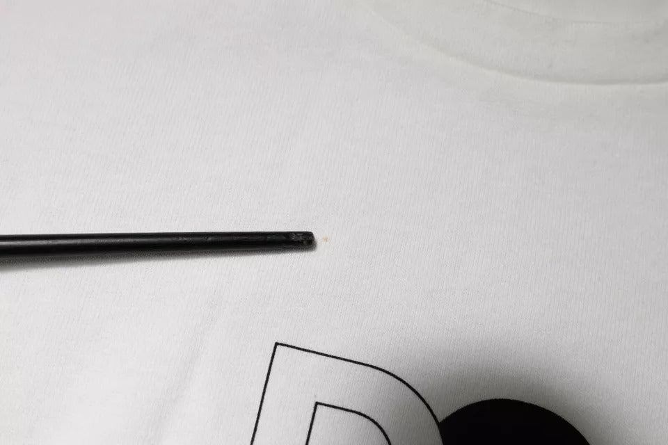 Dolce &amp; Gabbana Vit DG Logo Rundringad Kortärmad T-shirt