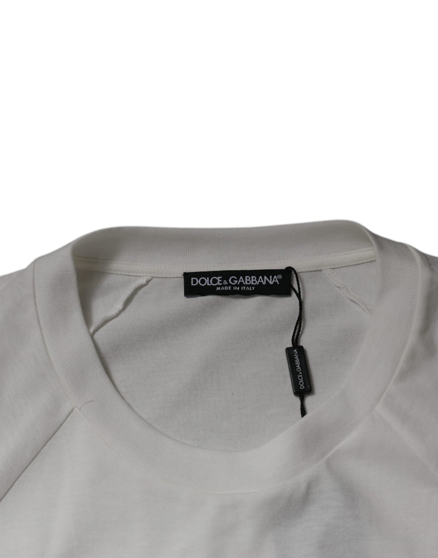 Dolce &amp; Gabbana Vit DG Sport Rundringad Kortärmad T-shirt
