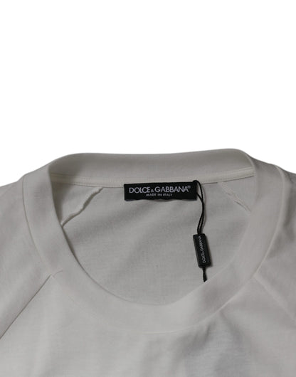 Dolce &amp; Gabbana Vit DG Sport Rundringad Kortärmad T-shirt