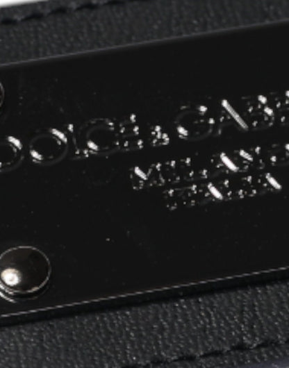 Dolce &amp; Gabbana hvit bomullslogoplakett-poloskjorte med krage
